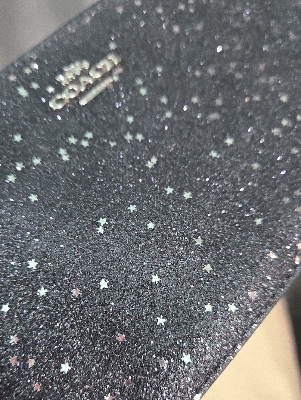 Like-new Coach Black Glitter Star Wristlet Pouch - Picture 5 of 8